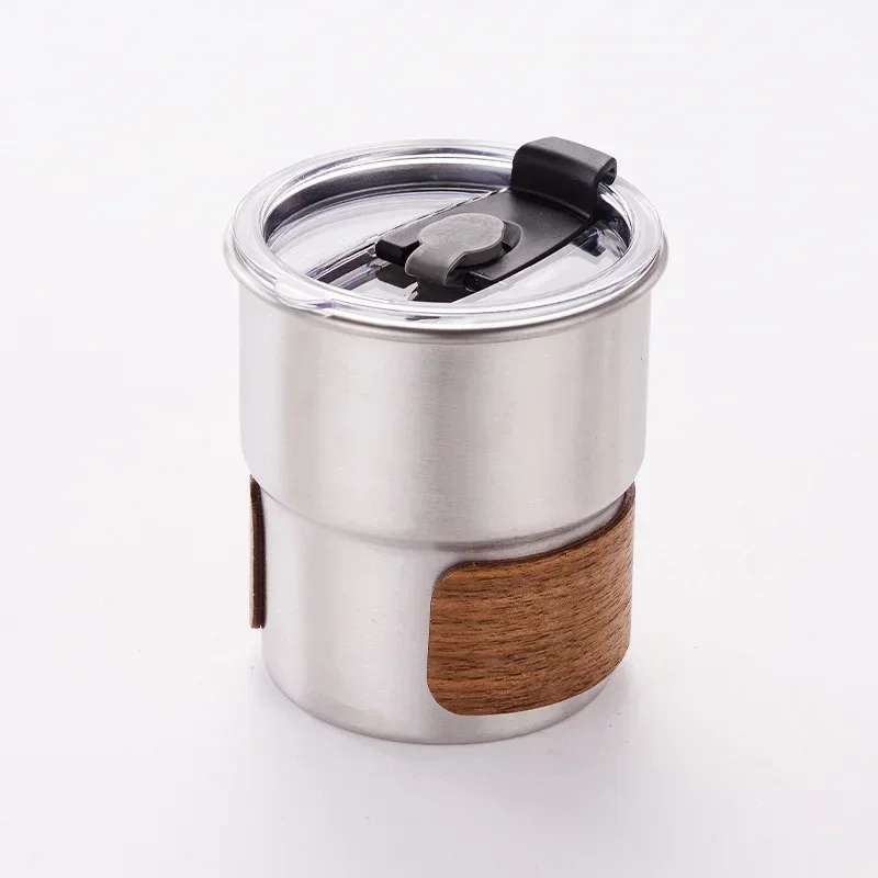 300ml Stainless Steel Coffee Camping Mug with Lid Portable Heat Resistant for Outdoor Picnic Camping Fishing Bottles Coffee Cups: Clear