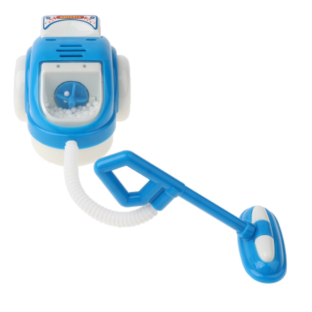 Mini aspirador electrodoméstico (funciona con pilas AA) para niños, juguetes para juego de imitación, color azul