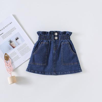 Barn kjol tjejer jeans halv bebis halvlång kort tjej kjol sommar barn bebis tjej kjol: 12m