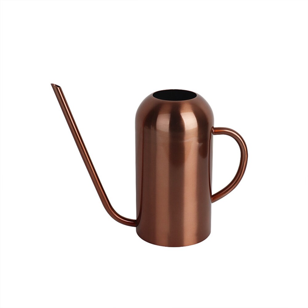 Hjemme hage rustfri stål vannkanne halvsirkel forhøyelse med lang tut moderne stil sukkulent plante vanningskrukke 1.5l: Bronse