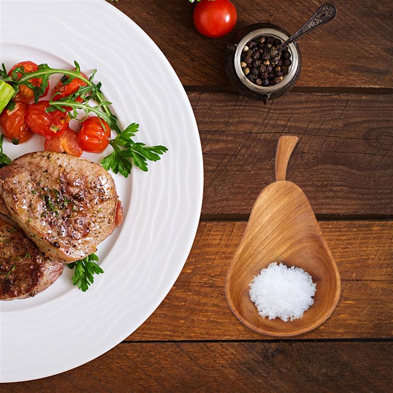 Wooden Sauce Dish Practical Sauce Dish Restaurant Pear-shaped Sauce Plate