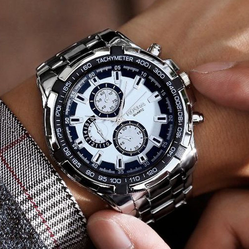 Rosra Man Horloge Mannen Sport Horloges 3 Decoratieve Dial Metal Quartz Horloges Goedkope Prijs Reloj Relogio Masculino