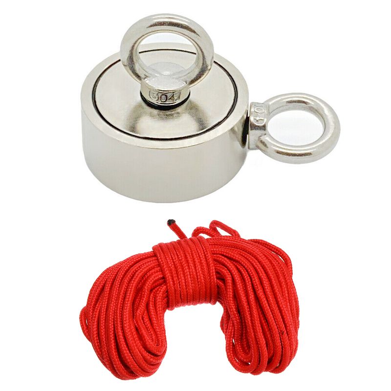 400KG Super Strong Magnet Pot Fishing Magnets Salvage Fishing Hook Magnets Strongest Permanent Powerful Magnetic With 10M Rope