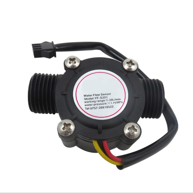 Sensor de flujo de agua DC5-18V, medidor de flujo Hall, Control de flujo de líquido, interruptor de Sensor de 1-30L/Min 2.0Mpa