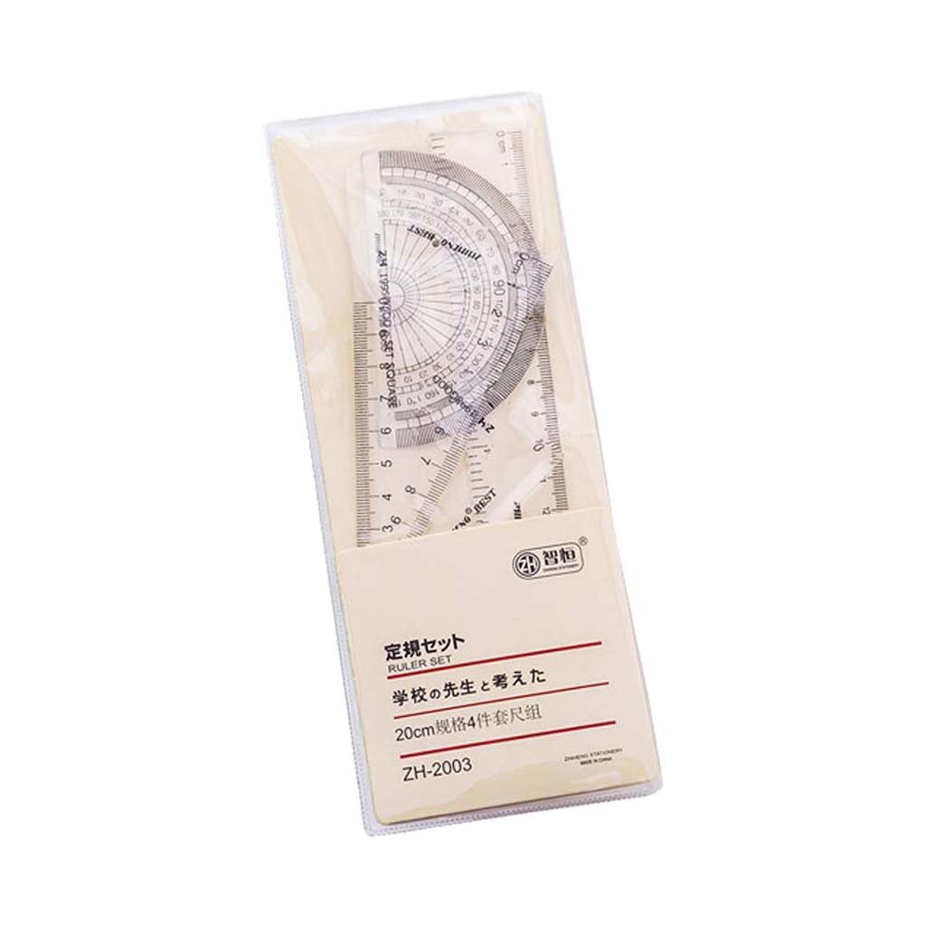 School Stationery Measuring Tool For Students Learning With Scale Ruler Stationery Drawing School Supplies Rulers Tool: D