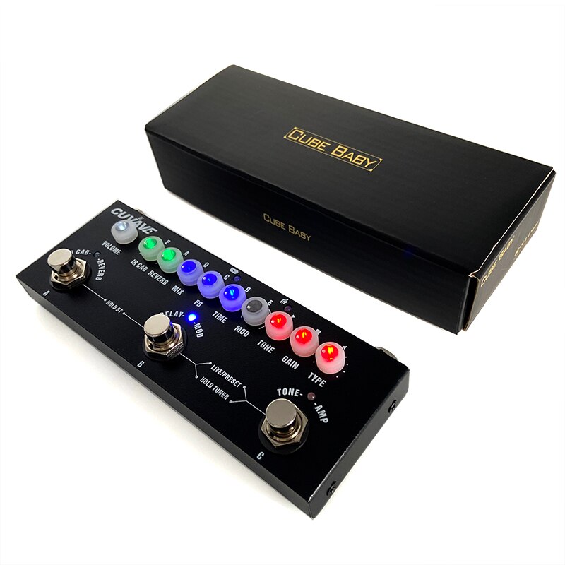 CUBE BABY-Pedal de múltiples efectos retardante, procesador de 8 armarios IR, simulación de Coro, efecto de guitarra, pedalaser, reverberación Vibrato