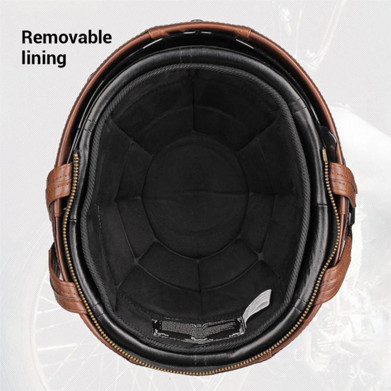 Retro Motorcycle Helmet Vintage Moto Helmet Men Women Half Helmet Built In HD Lens Riding Scooter Capacetes DOT Certification
