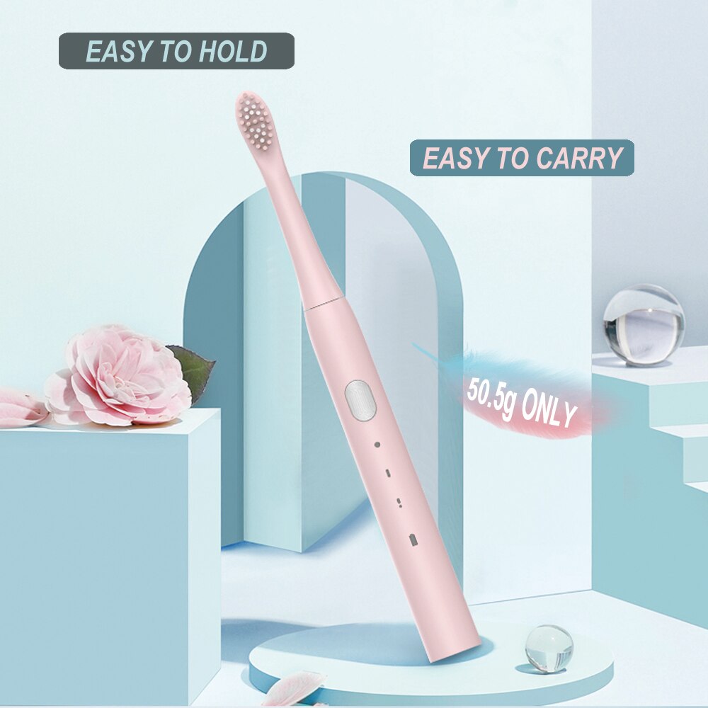 Sonic sähköhammasharja usb ladattava kannettava hammasharja hampaiden puhtaaseen elektroniseen hammasharjaan matkoille ja kotikäyttöön