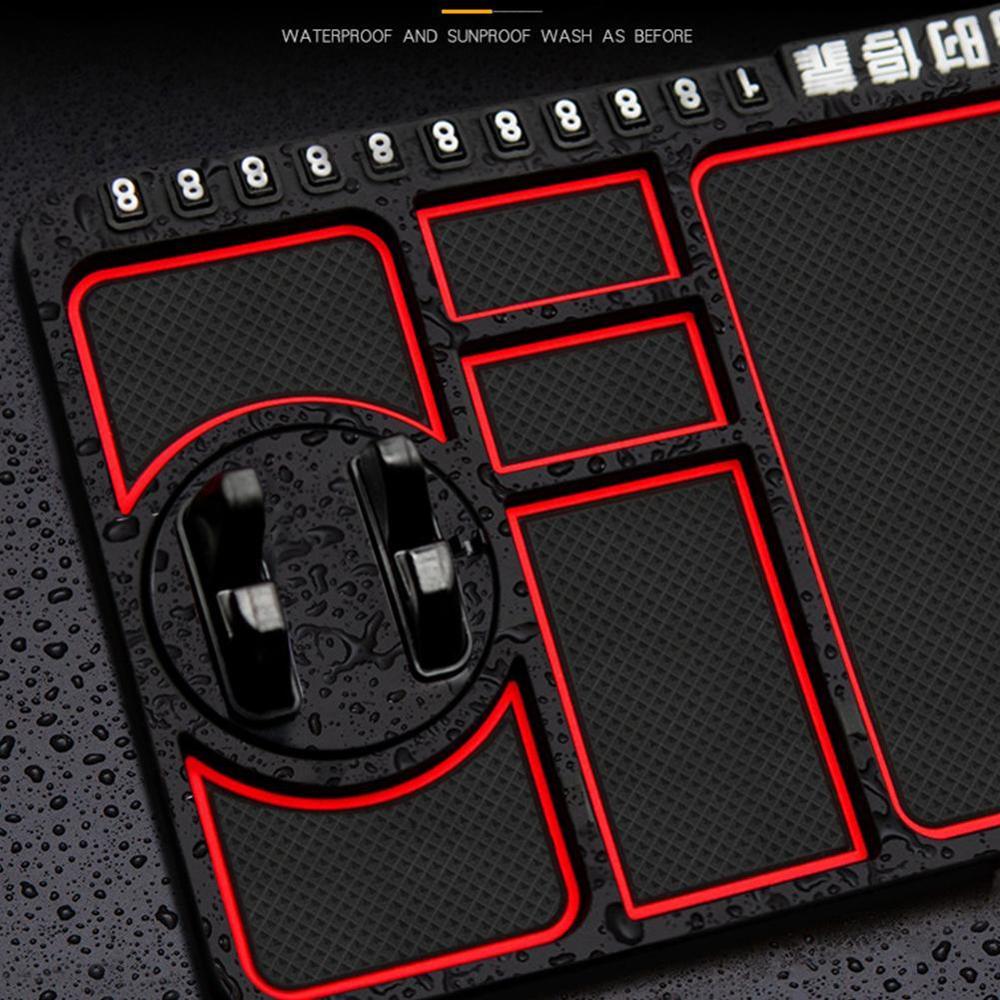 Multifunktionel bil anti-glidemåtte automatisk telefonholder skridsikker klæbende anti-glidestrop telefonophæng silikone instrumentbræt bil pad mat