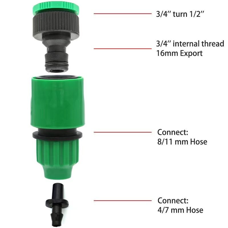 Micro kit de rega da planta do gotejamento diy sistema de resfriamento pulverizador da névoa da irrigação do jardim com bocais ajustáveis kit de resfriamento do pulverizador