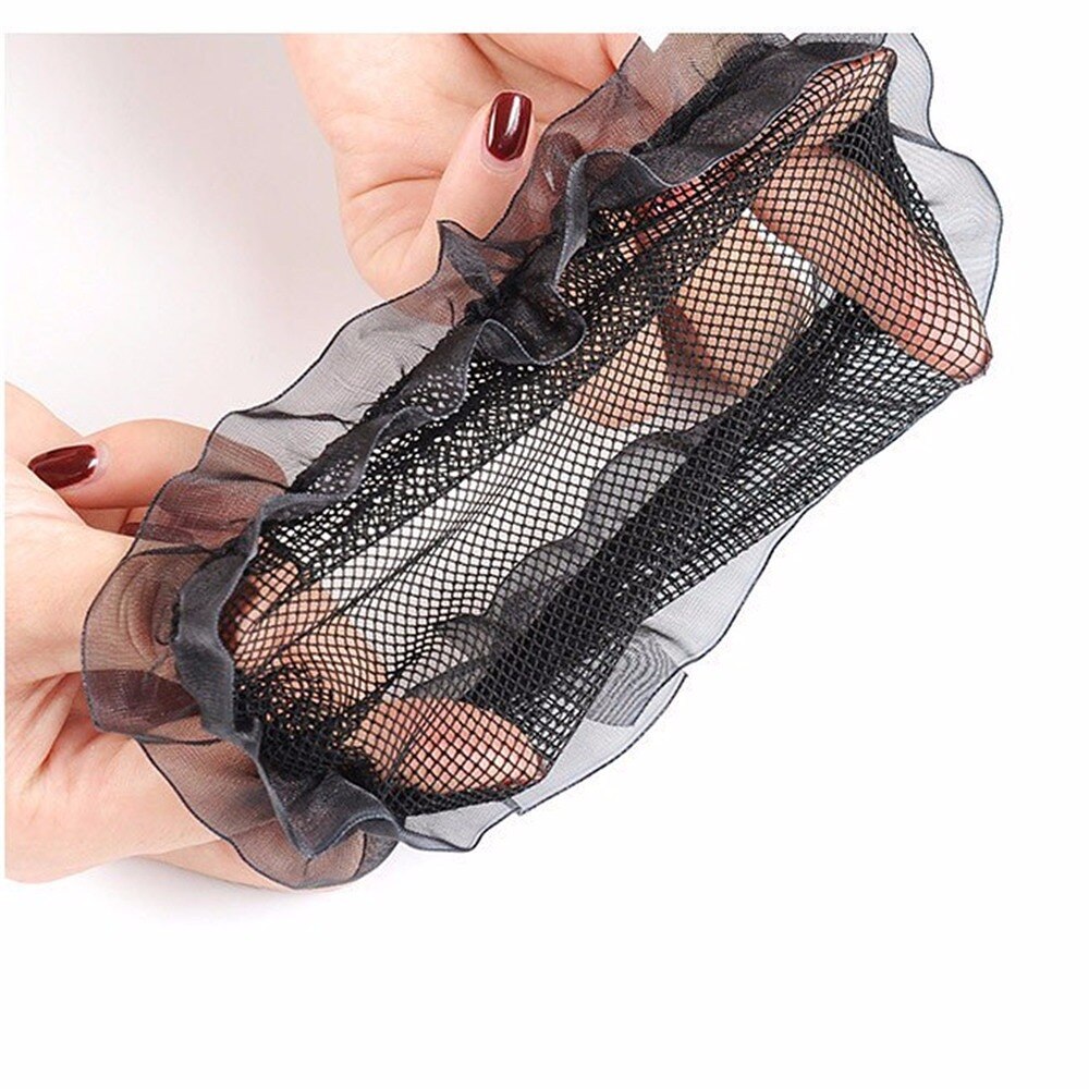 1pc Neue Mädchen Frauen Brötchen Abdeckung Snood Haarnetz Ballett tanzen skaten Häkeln Einfache Schwarz Haar Styling Zubehör Heiße