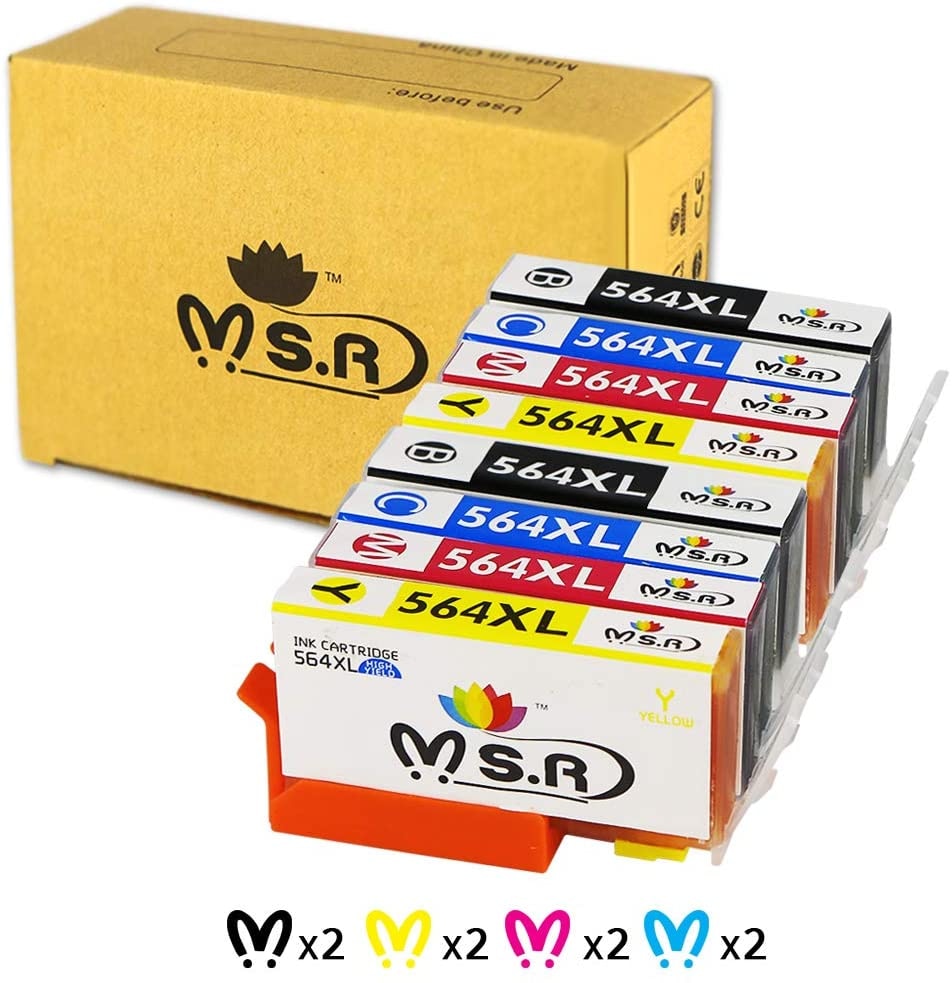 M S.R Compatibile Cartuccia di Inchiostro di Ricambio per HP 564 XL 564 4 di colore, utilizzare per HP Photosmart 7520 6520 5520 6525 7525 5510 6510 75