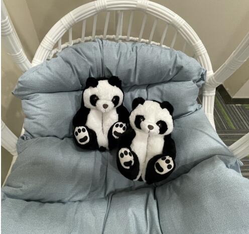 Pantoufles ours en peluche pour femmes et enfants, directe