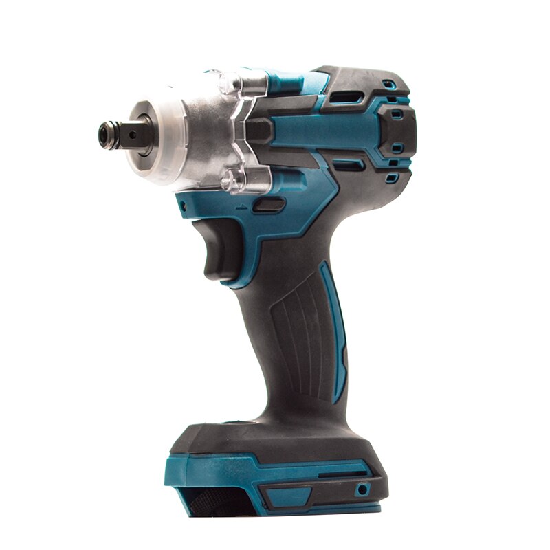 18v børsteløse trådløse elektriske slagnøkler 520nm oppladbare 1/2 skiftenøkler for makita 18v batteri+nøkkelsokkel +3000 mah batteri