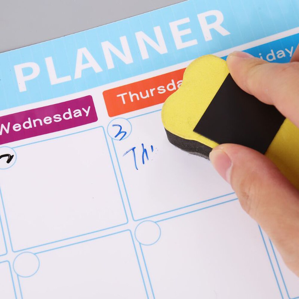 Magnetic Whiteboard Magnets Fridge Sticker To-Do List Monthly Daily Planner Message Board Soft Calendar Whiteboard
