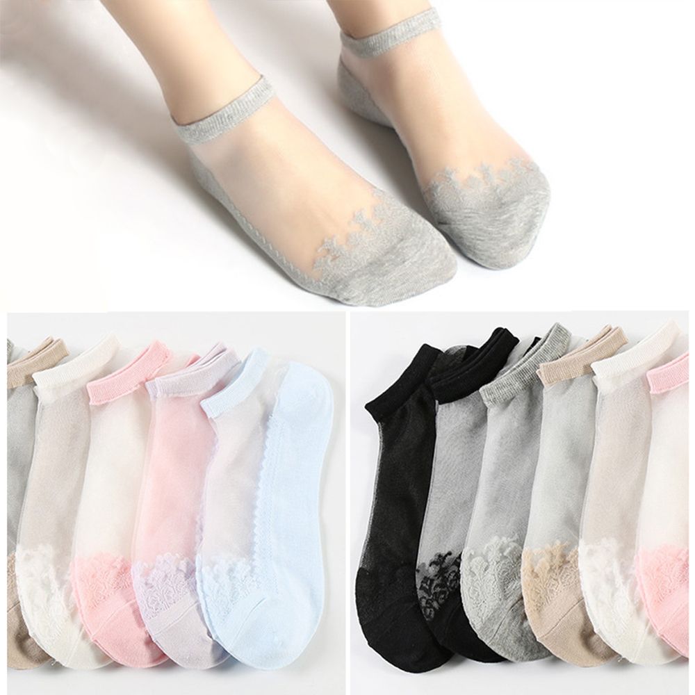 Women Girls Summer Thin Non-slip Short Socks Low Cut Invisible Ankle Socks
