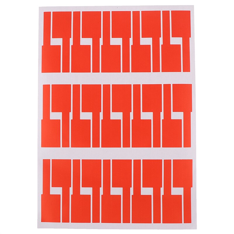 30 stuks/vel zelfklevende kabelstickers waterdichte identificatielabels labels organizers kleurrijke identificatielabels: Rood