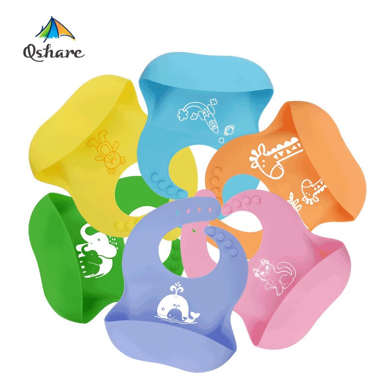 Babadores do bebê babadores de silicone macio à prova dwaterproof água saliva pingando babadores infantis para bebês crianças ferramentas de alimentação do miúdo babadores avental