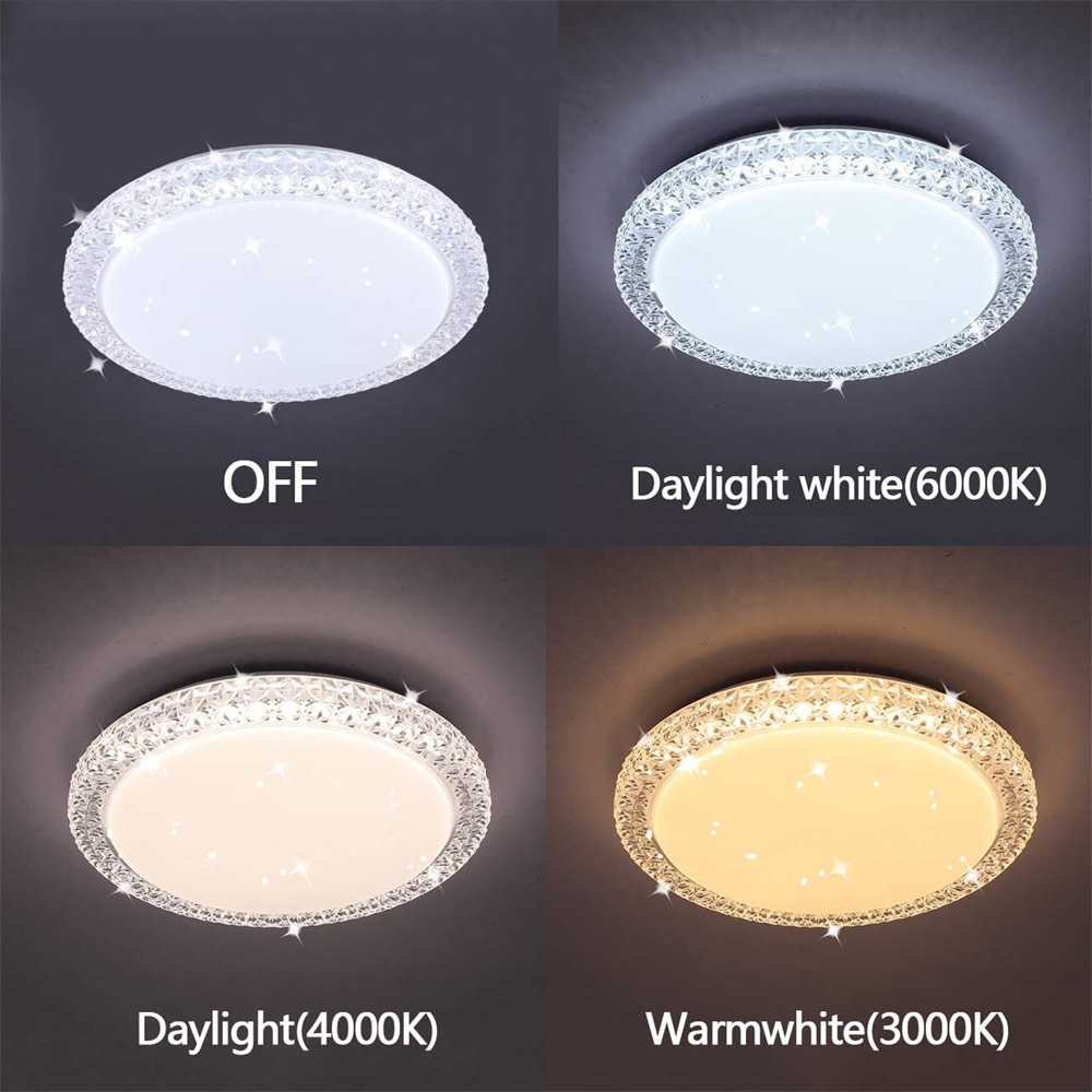 Smart LED Ceiling Light Lamp Brightness Dimmable 24W AC110V/220V For Bedroom Living Room Modern Ultra Thin Ceiling Light Lamp