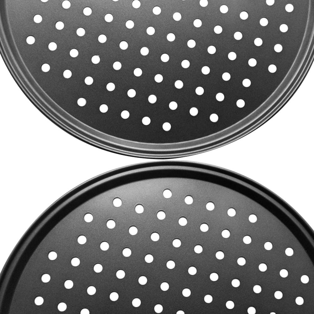 26/28/32cm Pizza Pan With Holes Breathable Non Stick Round Mesh Tray Plate Dishes Mould Bakeware Baking Tool Accessories