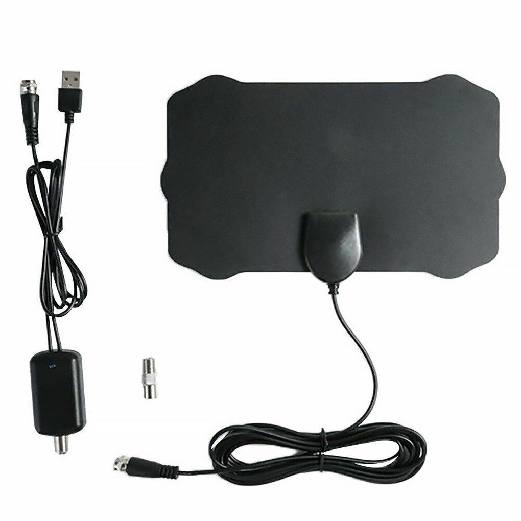 4K 28DB antenne numérique à Gain élevé HD TV DTV Box antenne de télévision numérique 960 Miles antenne de télévision amplifiée HDTV intérieure plate: C