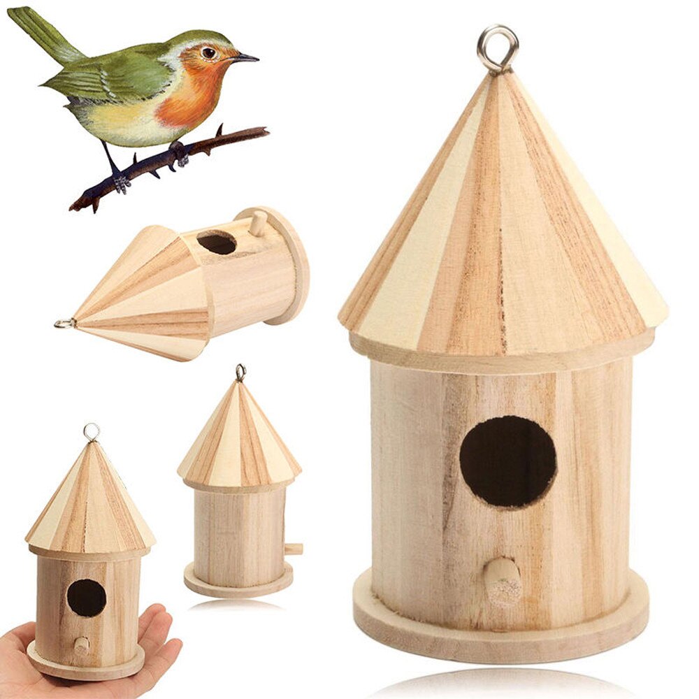 House Love Nest House Bird House Bird Box Wooden Box Garden Decorate Birdcage Wall-mounted Wooden Outdoor Bird's Nest