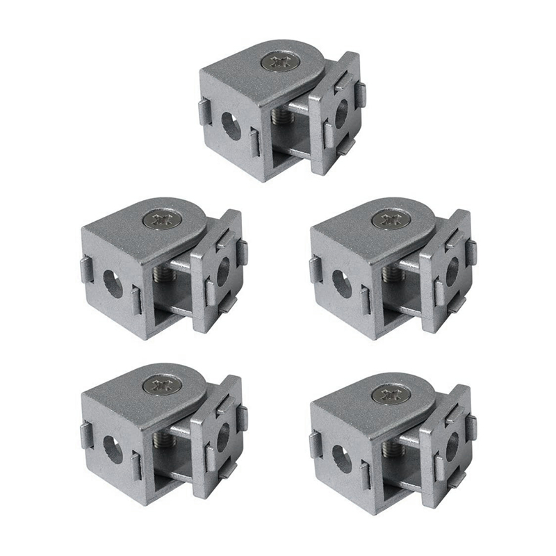 5Pcs Zinc Alloy Pivot Joint for Aluminum Extrusion Profile Series, Flexible Pivot Joint for Aluminum Profile