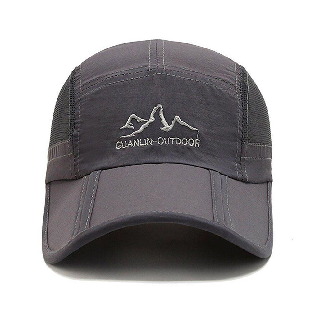 Men's Baseball Cap Quick Drying Fabric Folding Sun Hat Outdoor Sports Tennis Caps Sunshade Breathable Mesh Hats