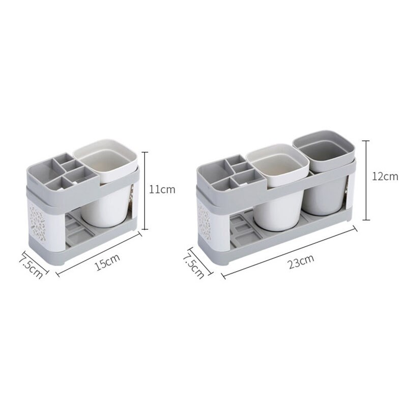 Multi-função de grande capacidade titular escova de dentes único casal cremalheira creme dental lavagem boca copo terno titular com bandeja