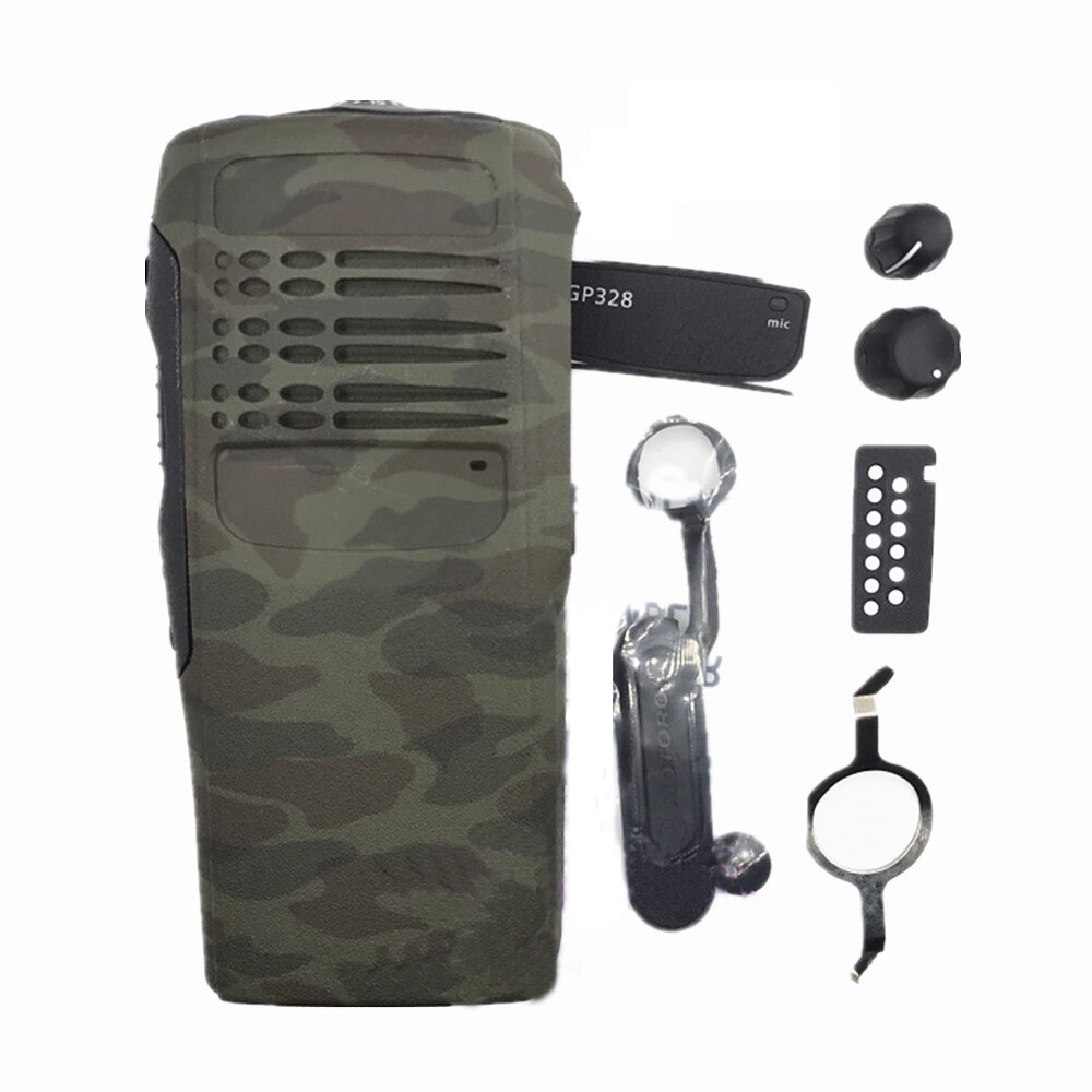 Camouflage Kleur Behuizing Case Shell + Stofkap + Knop Voor Motorola GP328 GP340 PRO5150 HT750 Radio Walkie Talkie accessoires