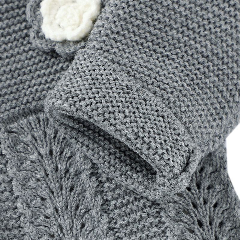 Children Kids Sweater Autumn Baby Girl Flowers Hollow Cardigan Casual Outerwear Coat Clothes#2