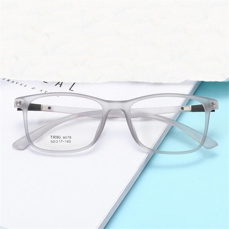 Transparent gelée couleur carré ordinateur lunettes cadre ultraléger TR90 clair miroir littéraire Prescription lunettes femmes hommes