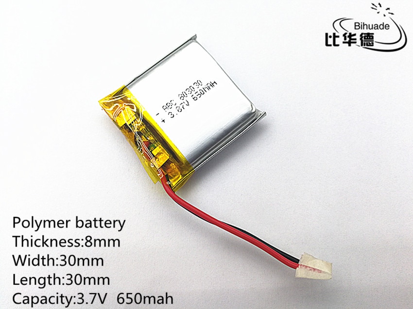 Liter energie batterij 3.7 V 650 mah 803030 Lithium Polymer LiPo Oplaadbare Batterij Voor Mp3 Mp4 Mp5 DIY