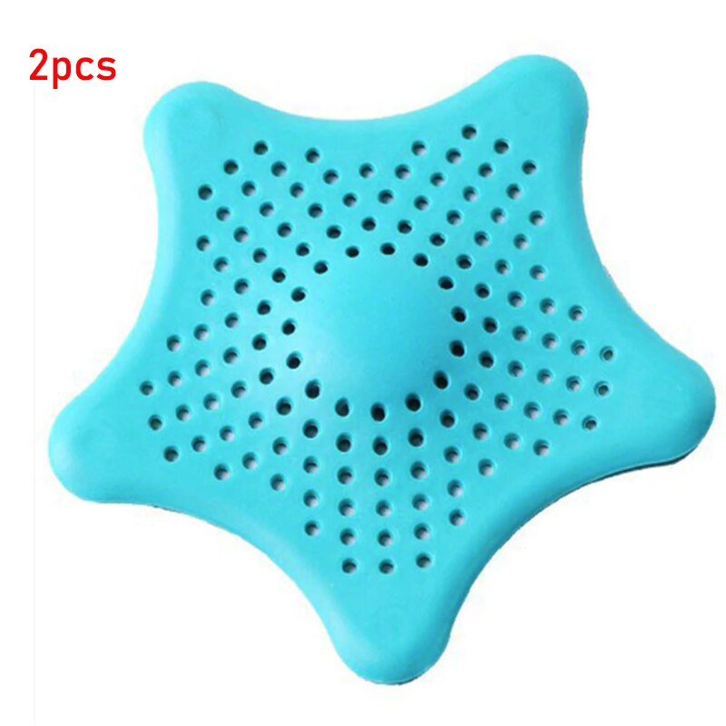2pcs Silicone Sink Straining Stopper Kitchen Sink Strainer: 2pcs Blue