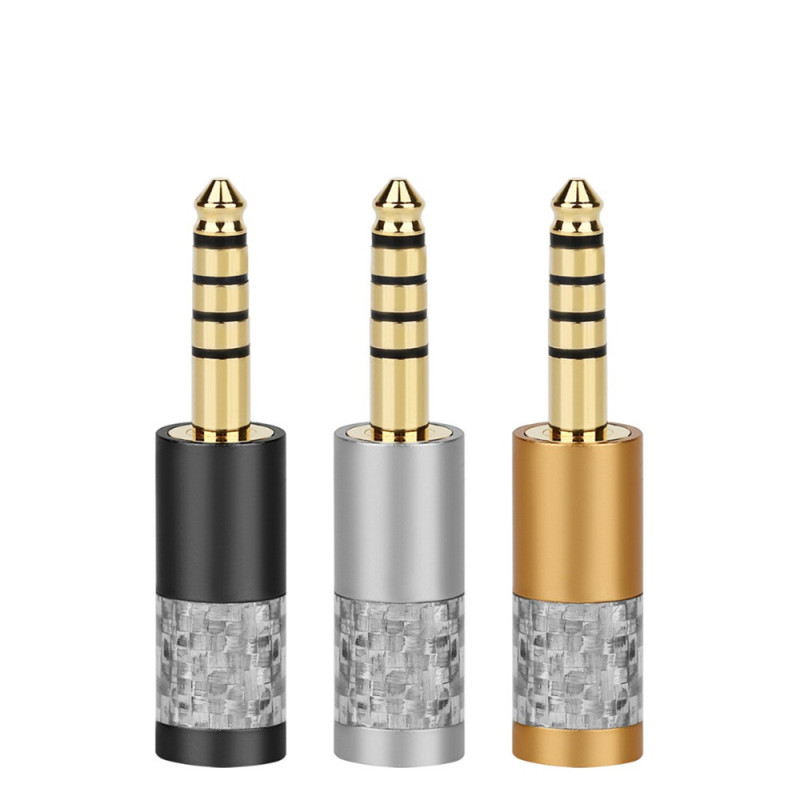 Headphone Plug Adapter 4.4mm 5 Poles Male Audio Connector Jack Stereo HIFI Earphone Cable Solder DIY Adapters Gold Plated AUX