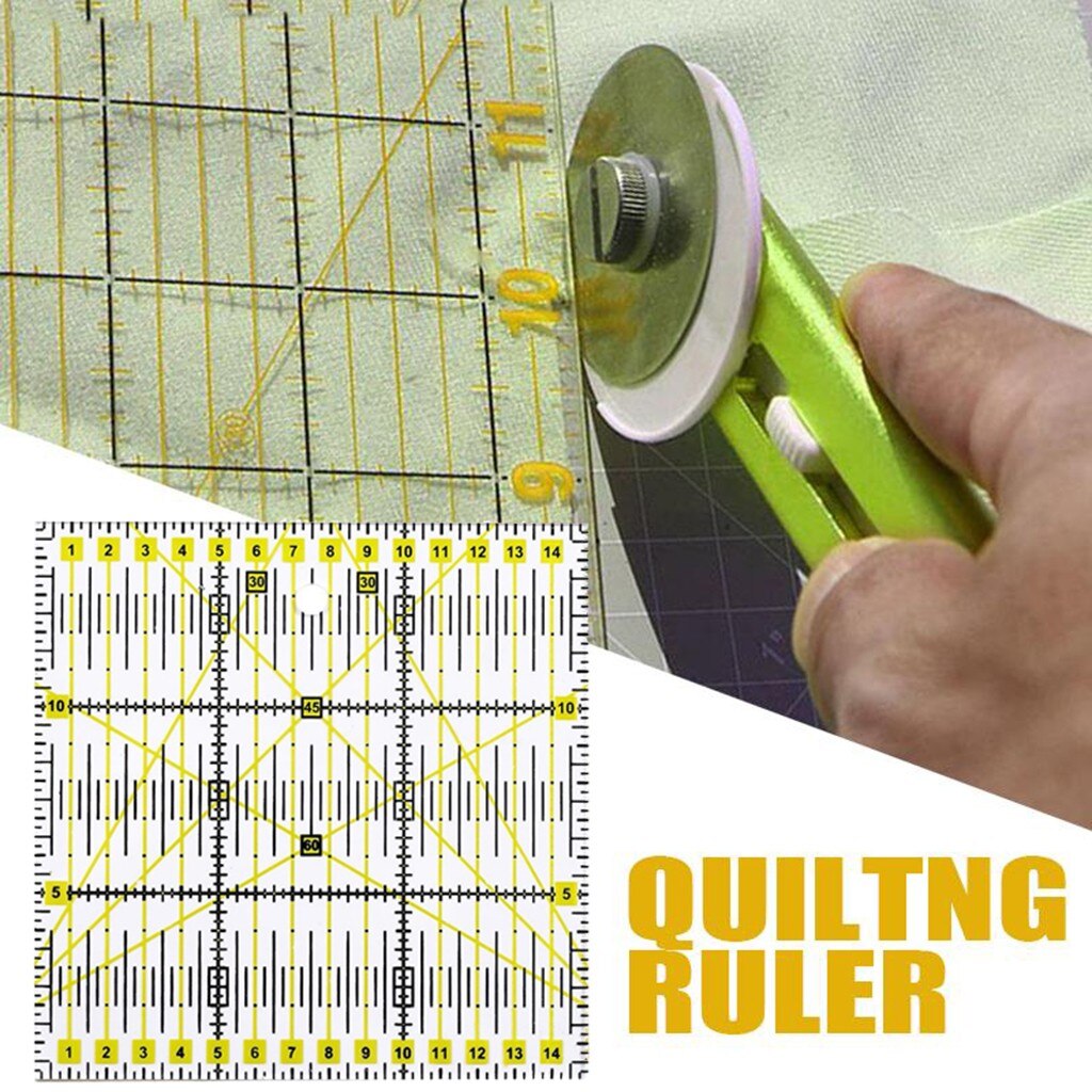 Transparent Quilting Sewing Patchwork Ruler Home Art Cutting Tool Tailor Craft DIY Sewing Measuring Stationary