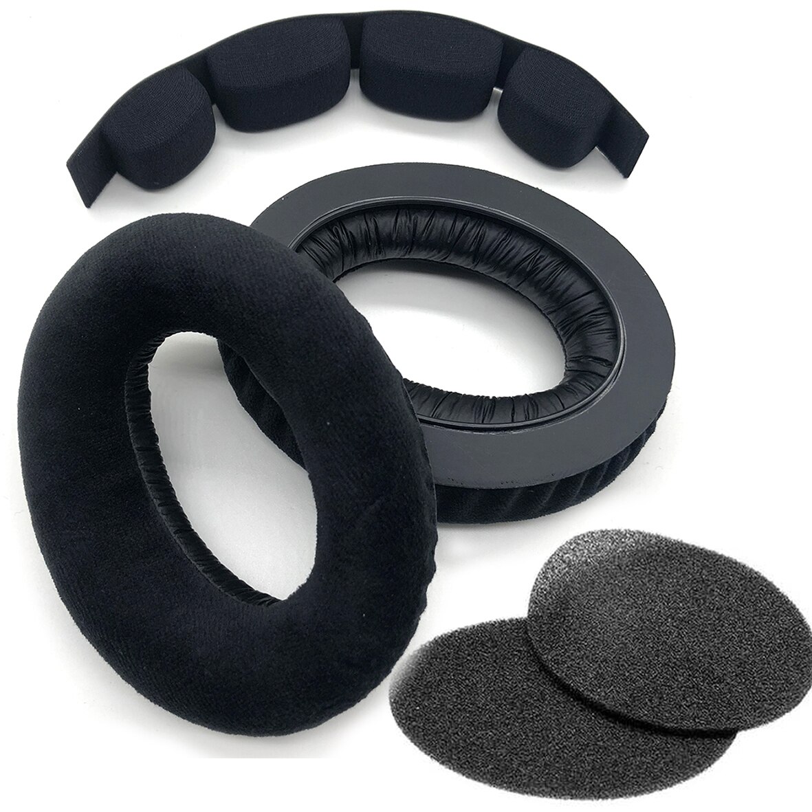 Replacement Velvet Foam headband Ear Pads earpads Cushions for Sennheiser HD545 HD565 HD580 HD600 HD650 Headphones Repair Parts: earpad with headband
