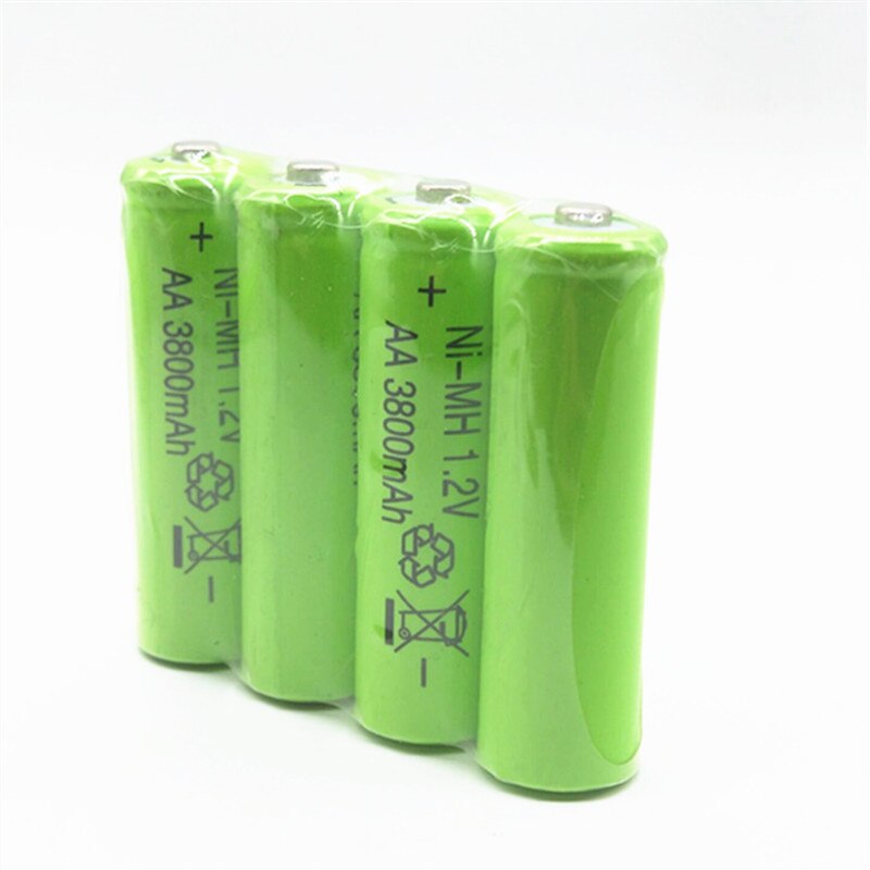 2/4/6 stuks AA 3800mAh Batterij Oplaadbare Batterijen 1.2V Ni-Mh Vooraf opgeladen Oplaadbare Batterij 2A Baterias