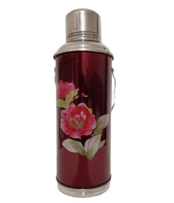 1.2l/2l Retro Travel Thermosflask Thermos Water Koffie Fles Rvs Coffee Cup Mok Warmte Koude Behoud: 1.2L Red