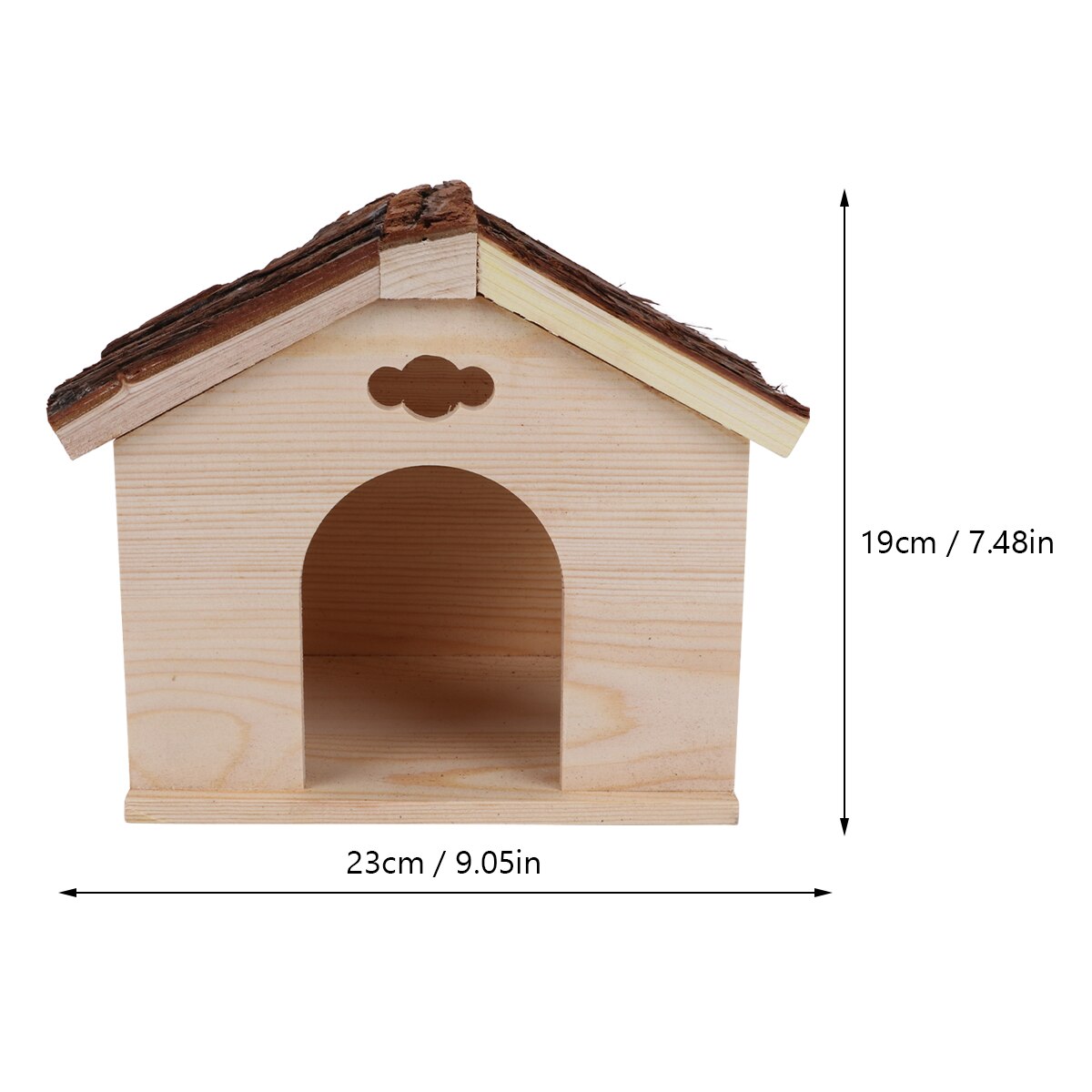 1pc Squirrel Guinea Pig Hamster Villa Cabin Wood House Log Cabin Chinchilla and Guinea Pigs Hut Hideout for Pet Shop Home