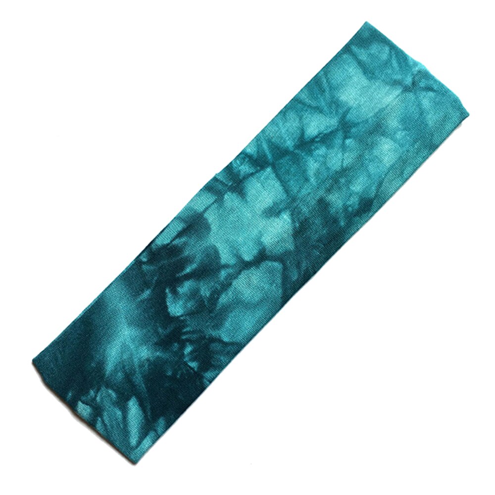 Printed Yoga Elastic Hair Band Sport Headband Gym Anti-Slip Slim Hair Band For Fitness Antiperspirant Headband Turban: Blue