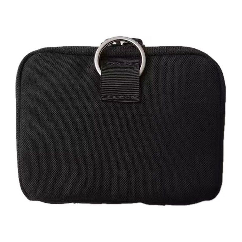 Kartenetui für Herren, Nylonstoff, Münzgeldbörse, Unisex, niedlicher Reißverschluss, kleine Geldbörse mit Ausweishalter, Stoff, schwarzer Kartenhalter