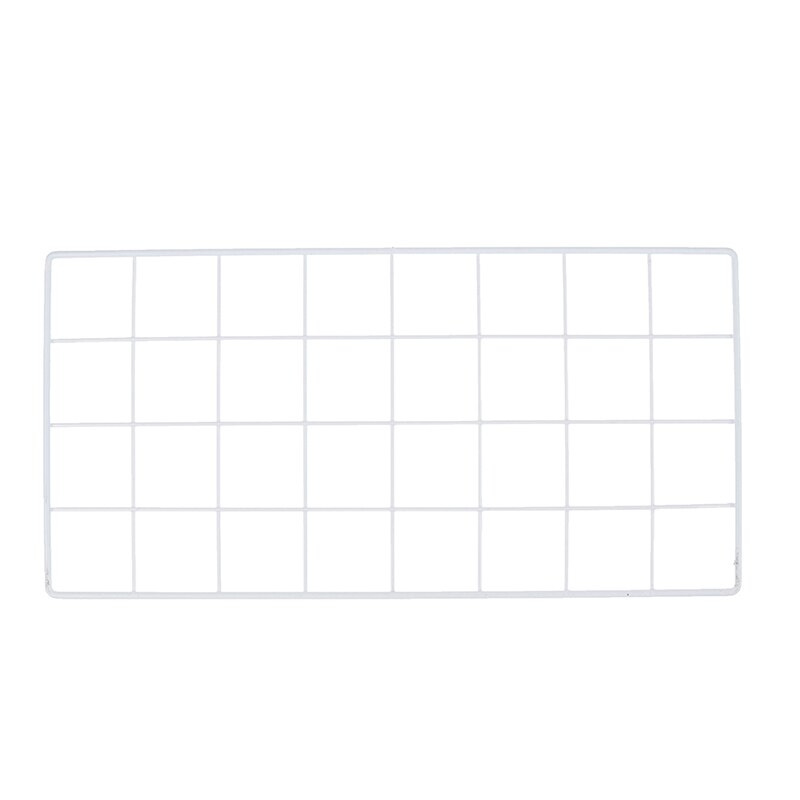 Modernt hem väggdekoration järn galler nordisk konst fotovisningsram fest metallhylla mesh vykort diy rack 40* cm  x 20cm: Vit