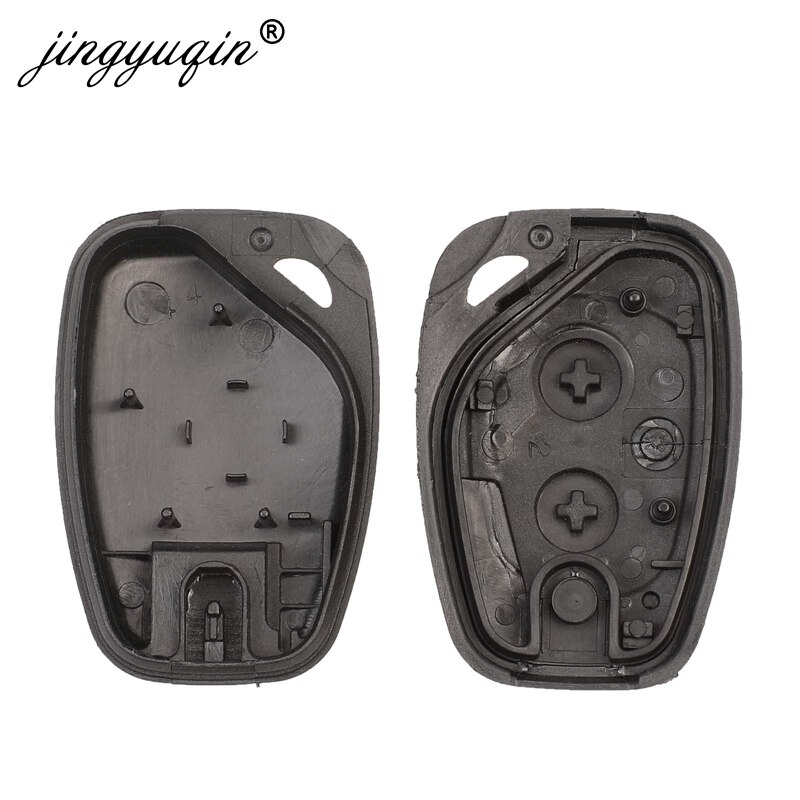 Jingyuqin 10/ 20/ 50 st fjärrnyckelväska tomt skalbyte 2 knapp för renault trafik / master / vivaro / movano / kangoo