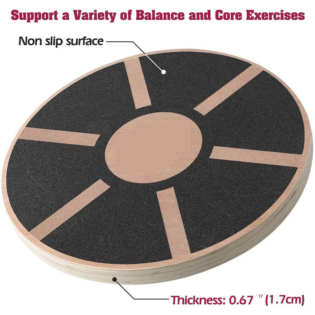 Houten Balance Board Plaat Yoga Balancer Anti-Slip Hoge Niveau Training Balance Gym Board Oefening Fitness Apparatuur Accessoires