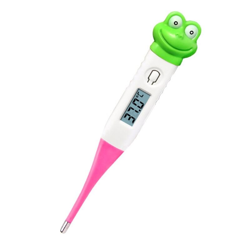 Cartoon Digitale Thermometer Oksel Lcd Memory Recall Flexibele Tips Temperatuur Meting Voor Kind Volwassen Body: C
