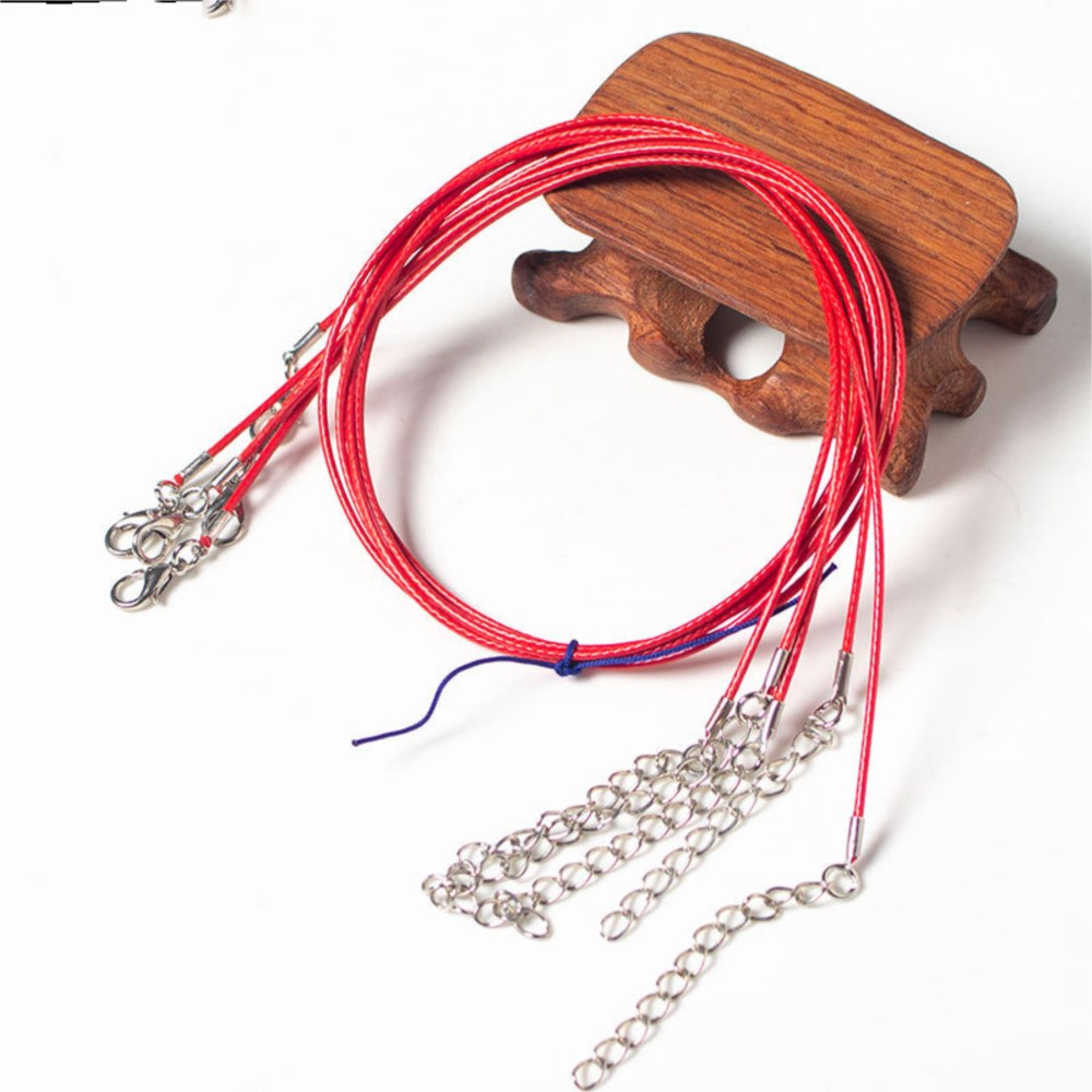 10/20/50 Stuks Kleurrijke Leren Koord Touw Verstelbare Ketting Kreeft Gesp Ketting Voor Diy Handgemaakte Hanger Sieraden Maken Accessoire