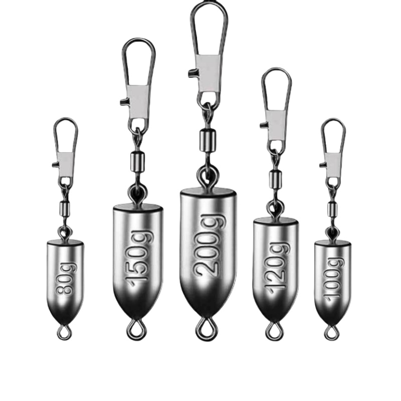 5 peças 10g/15g/20g/25g/30g/40g/50g/60g chumbada de chumbo fundo côncavo roadrunner tapering chumbadas conector de pesca equipamento