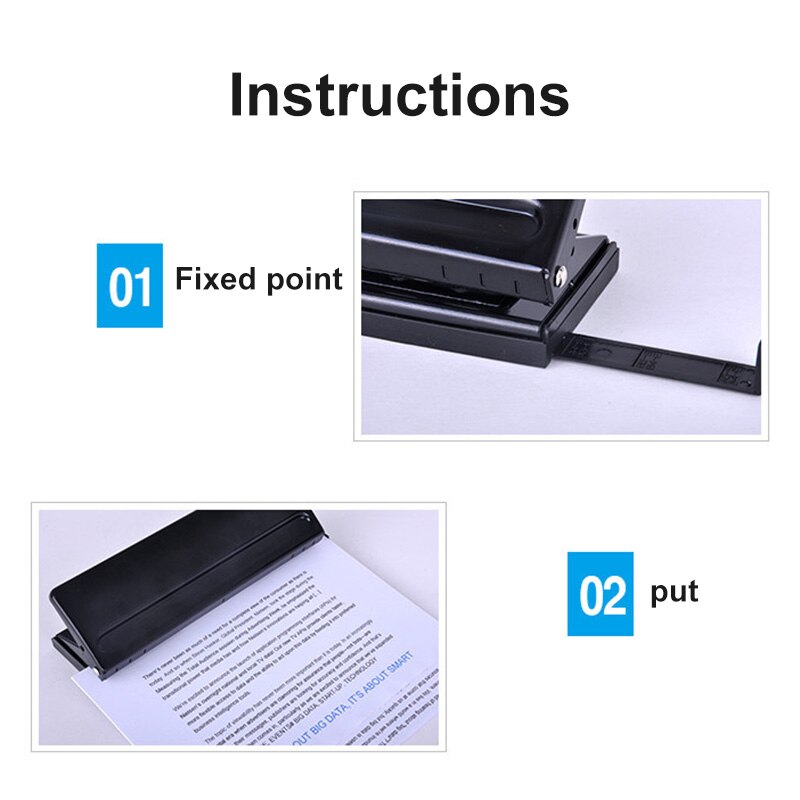 Holes Manual 6 Holes Perforator Adjustable Universal Puncher for Files Paper Documents Hole Punch Office Supplies School