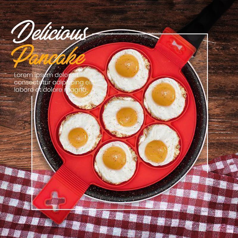 Nonstick Pancake Molds Ring Silicone Fried Egg Mould Reusable Pancake Maker Egg Ring Baking Omelet Mold Kitchen Cooking Tools: 3 Styles Set